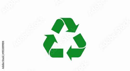 Green Recycling Symbol Icon Logo.