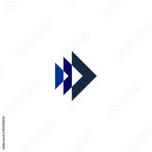 arrow logo design. creative play triangle