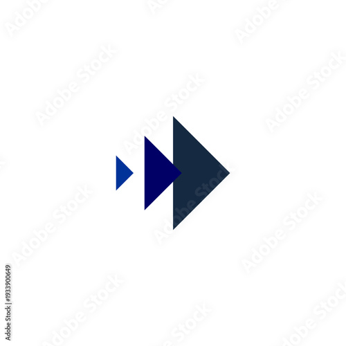 triangle arrow shape. symbol play modern logo