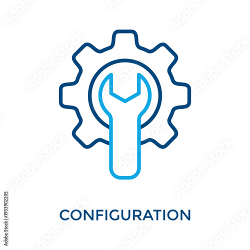 Configuration Icon Outline Color Style. Vector Illustration For Graphic Design