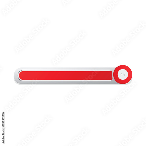 Modern horizontal progress bar with red accent
