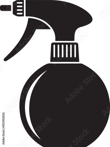 Minimalist Black Spray Bottle Silhouette Icon Perfect for Hair or Cleaning Products