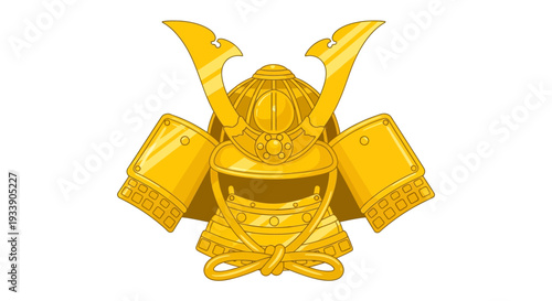Golden Samurai Helmet Icon