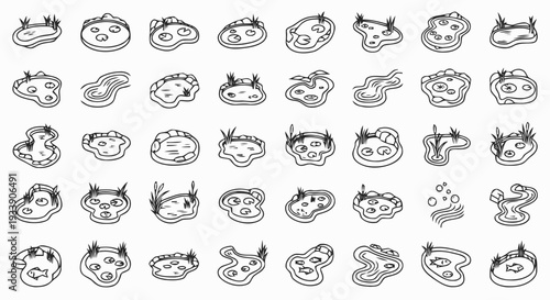Collection of Various Cartoon Animal Faces.
