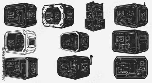 Collection of Various Electronic Devices and Gadgets.