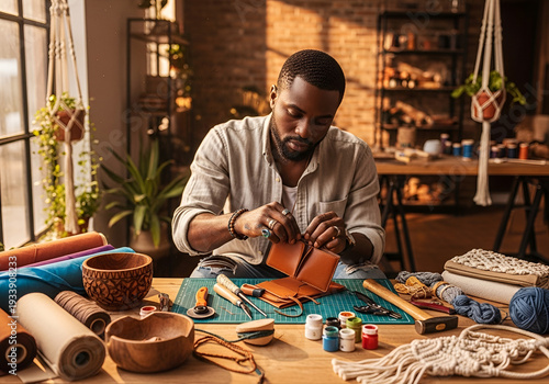 Nigerian Creative Entrepreneur Producing Handmade Crafts