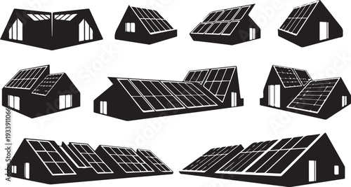 Solar Panels on Various House Roof Designs and Styles