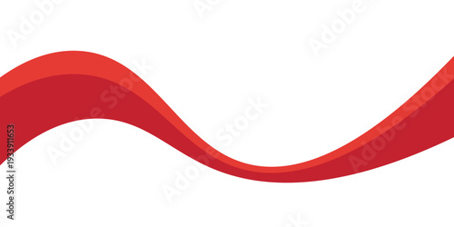 Vector red line background curve element with white space for text and message design, overlapping layers, vector. eps10