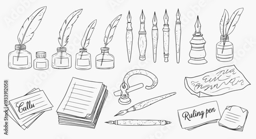 Vintage Writing Instruments and Stationery Items.