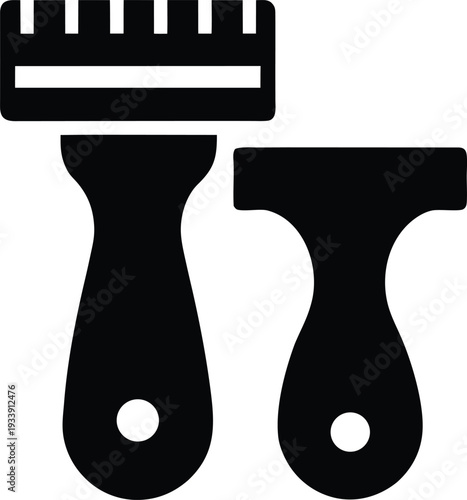 nail buffer silhouette vector illustration on transparent background