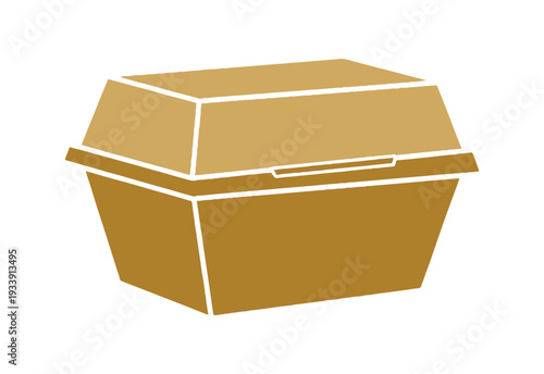 Takeaway lunch box icon symbolizing fast food packaging and meal prep solutions.