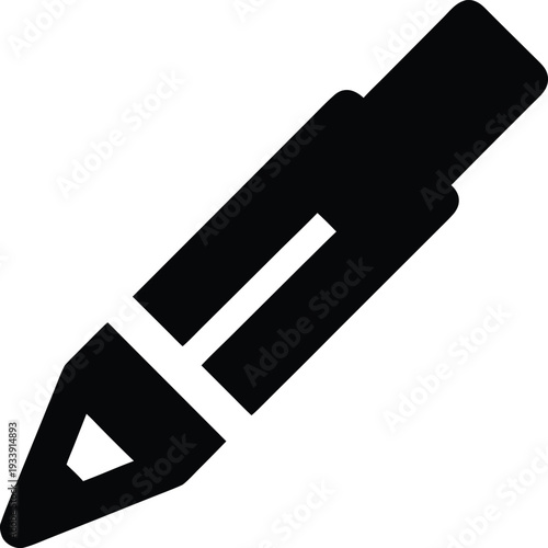 eyebrow pencil silhouette vector illustration on transparent background