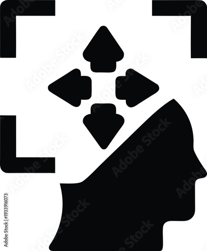 ar makeup filter symbol silhouette vector illustration on transparent background