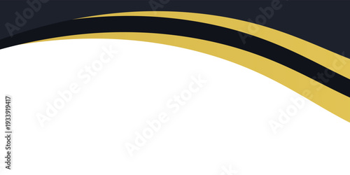 Premium abstract wave composition combining dark navy tones and metallic gold for a classy visual look