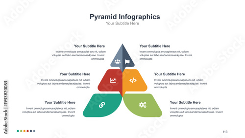 Six Step Pyramid Infographic Presentation Template