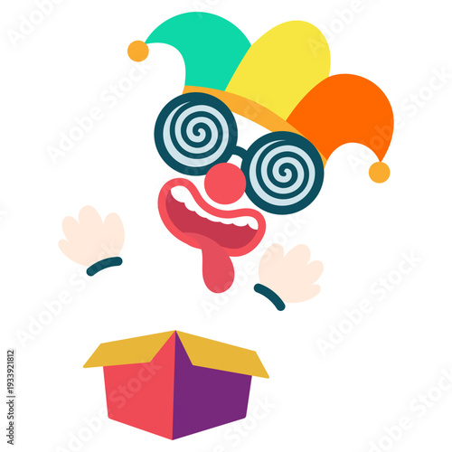 Surprise Clown Jumping Out of Box