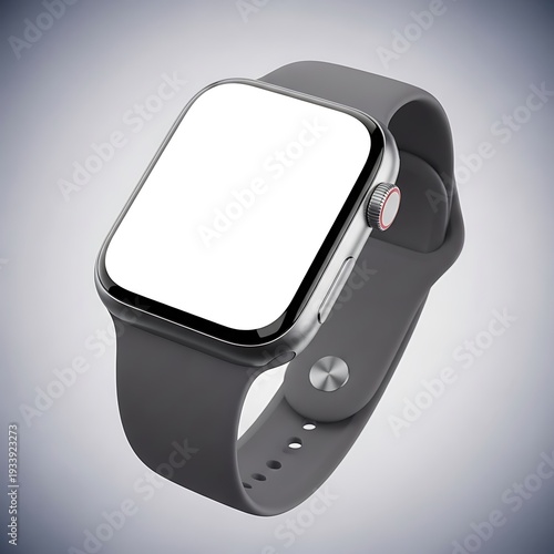 Sleek smartwatch with minimalist design displayed against a neutral background. apple watch mockup