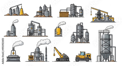 Industrial Factory Buildings and Equipment.