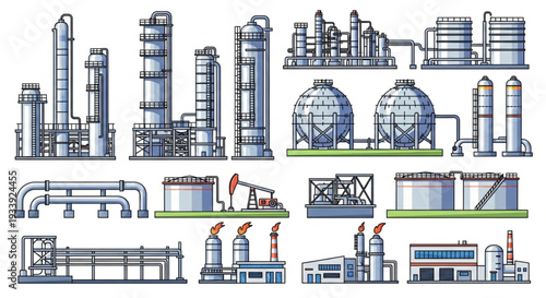 Industrial Factory Buildings and Equipment.