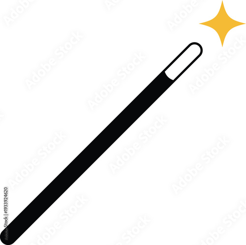 Magic Wand With Sparkle Illustration