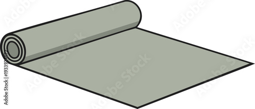 Rolled Exercise Mat Illustration