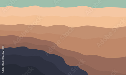 Geological subsurface. Layered of rock and organic strata. Underground oil and gas