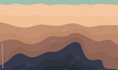 Geological subsurface. Layered of rock and organic strata. Underground oil and gas
