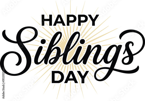 Happy Siblings Day Greeting Card Design.