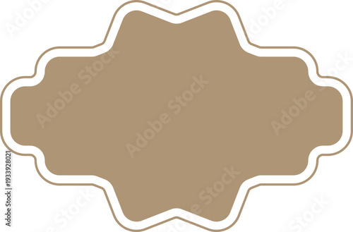 Vintage label retro frame certificate, badge. Elegant banner stamp.