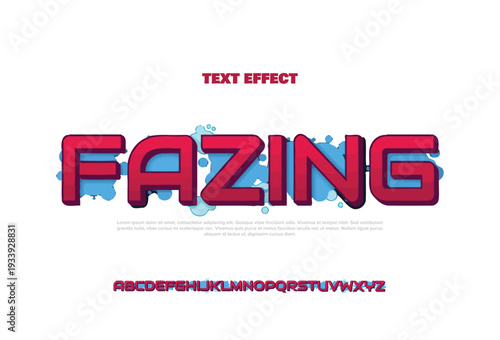 Fazing Colorful graffiti editable text style effect. Vector text effect with paint wall concept.