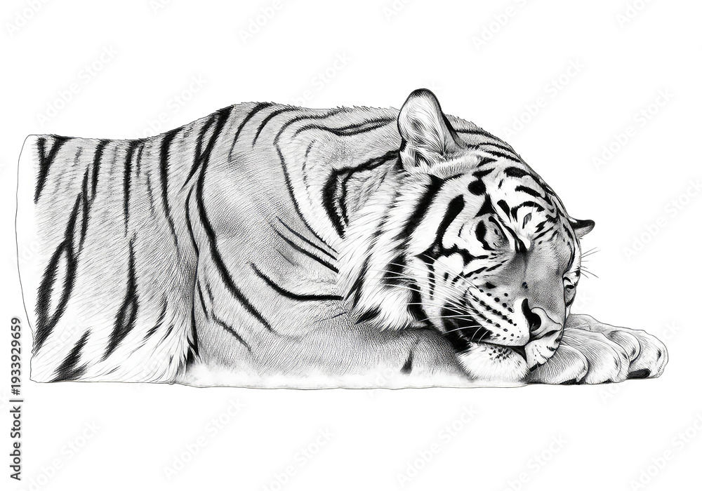 Obraz premium tiger vector illustration