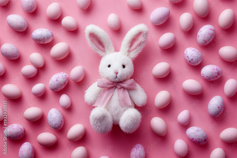 Obraz premium easter bunny with eggs 