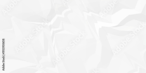 Crumple crushed white paper obsolete rumple craft design. wrinkle ripped creased crumple aged closeup recycled document grunge paper background.