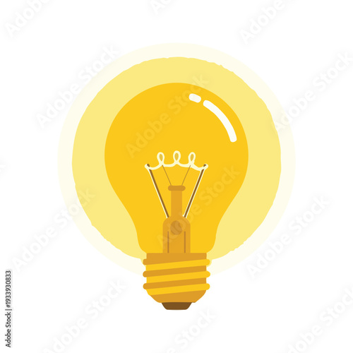 Creative idea light bulb icon vector illustration.