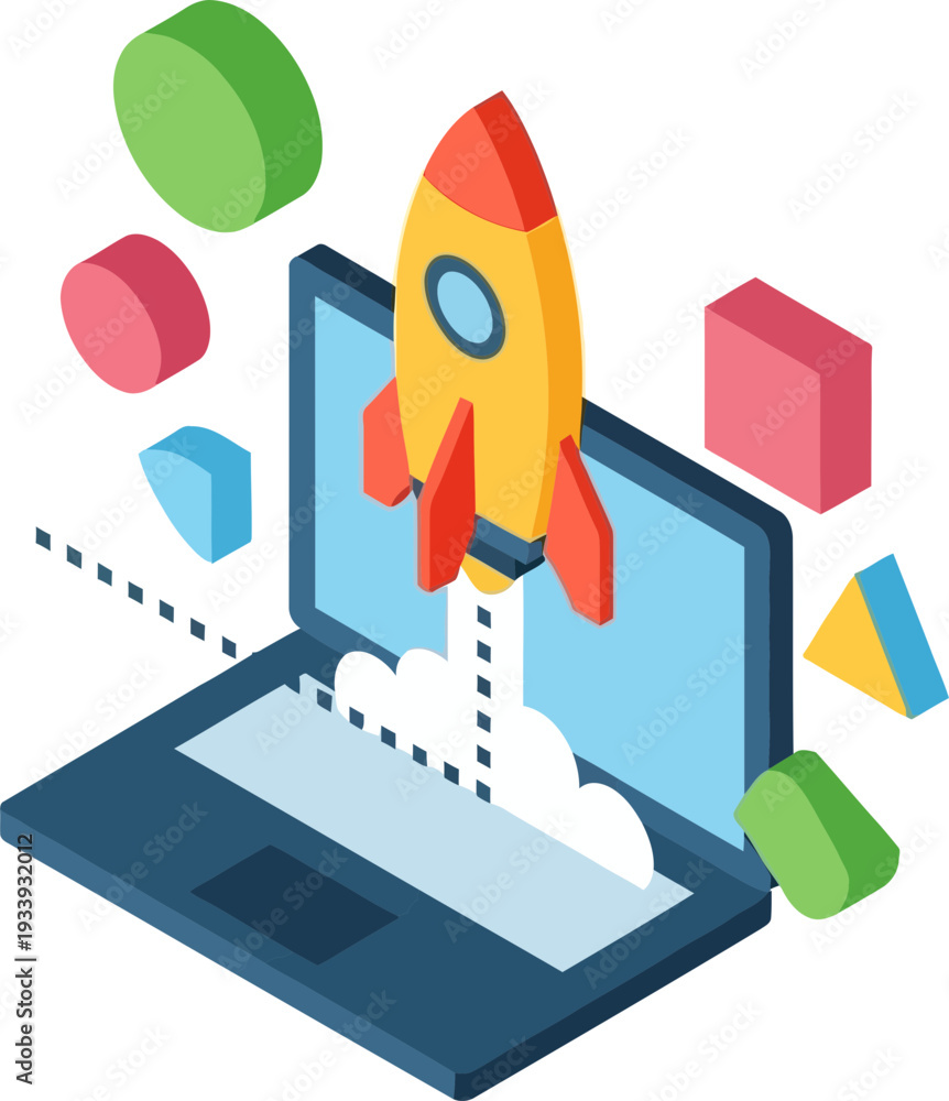 Obraz premium Issometric Business Marketing