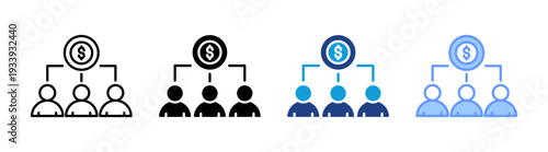 Collaboration icon set multiple style collection