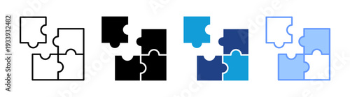 Solution icon set multiple style collection