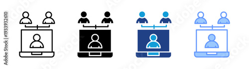 Collaboration icon set multiple style collection