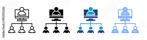 Collaboration icon set multiple style collection