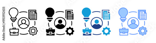 Team Work icon set multiple style collection