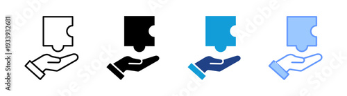 Solution icon set multiple style collection