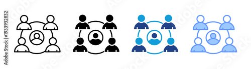 Workgroup icon set multiple style collection