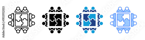 Group icon set multiple style collection