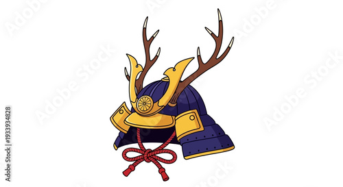Samurai Helmet with Antlers - Japanese Warrior Armor