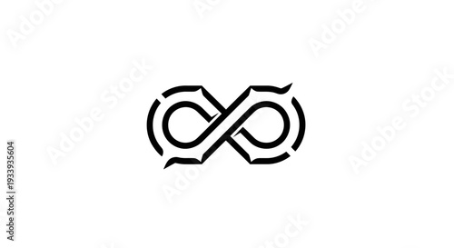 Elegant infinity symbol design representing eternity and limitless possibilities in a minimalist style.