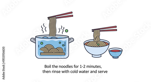 Cooking Noodles: Boiling and Serving Asian Noodles with Chopsticks
