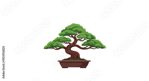 Miniature Bonsai Tree in a Pot - Japanese Art
