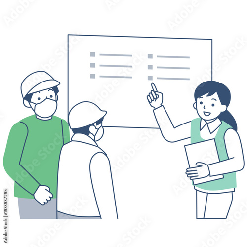 災害ボランティアの打ち合わせ