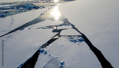 Aerial Arctic Sea Ice Fractured