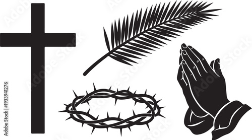 Christian symbols and objects of faith and worship together